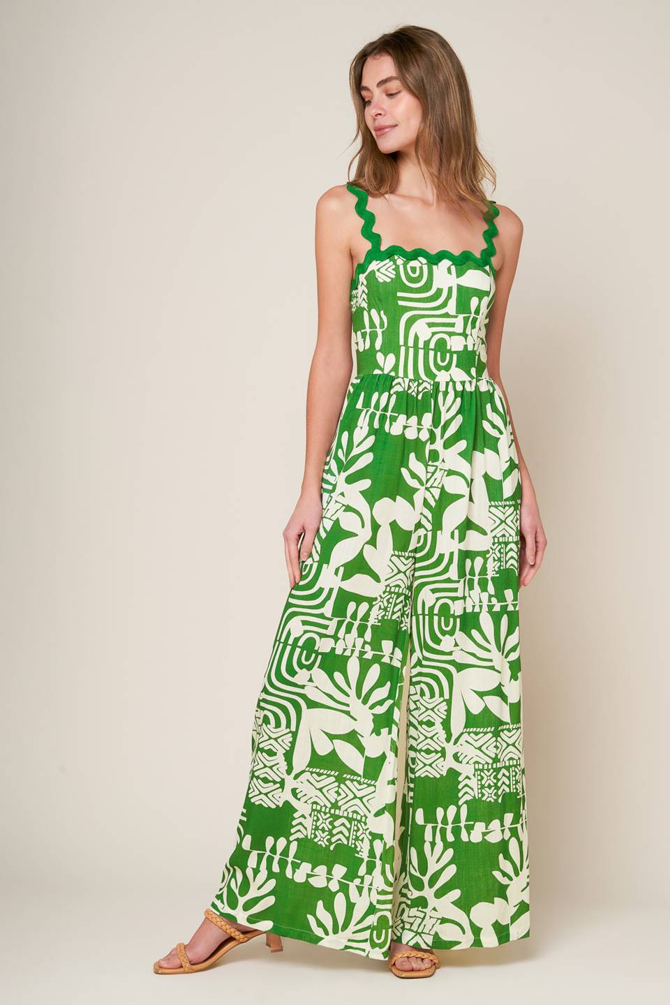 SIMPLY THE VIBE WOVEN JUMPSUIT Flying Tomato